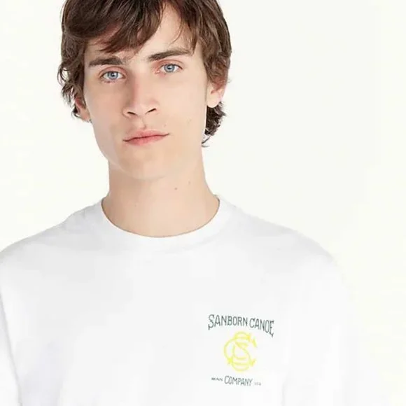 New mens  XL J Crew x Sanborn Canoe Company x Merrimack paddle t-shirt USA made - Picture 10 of 11